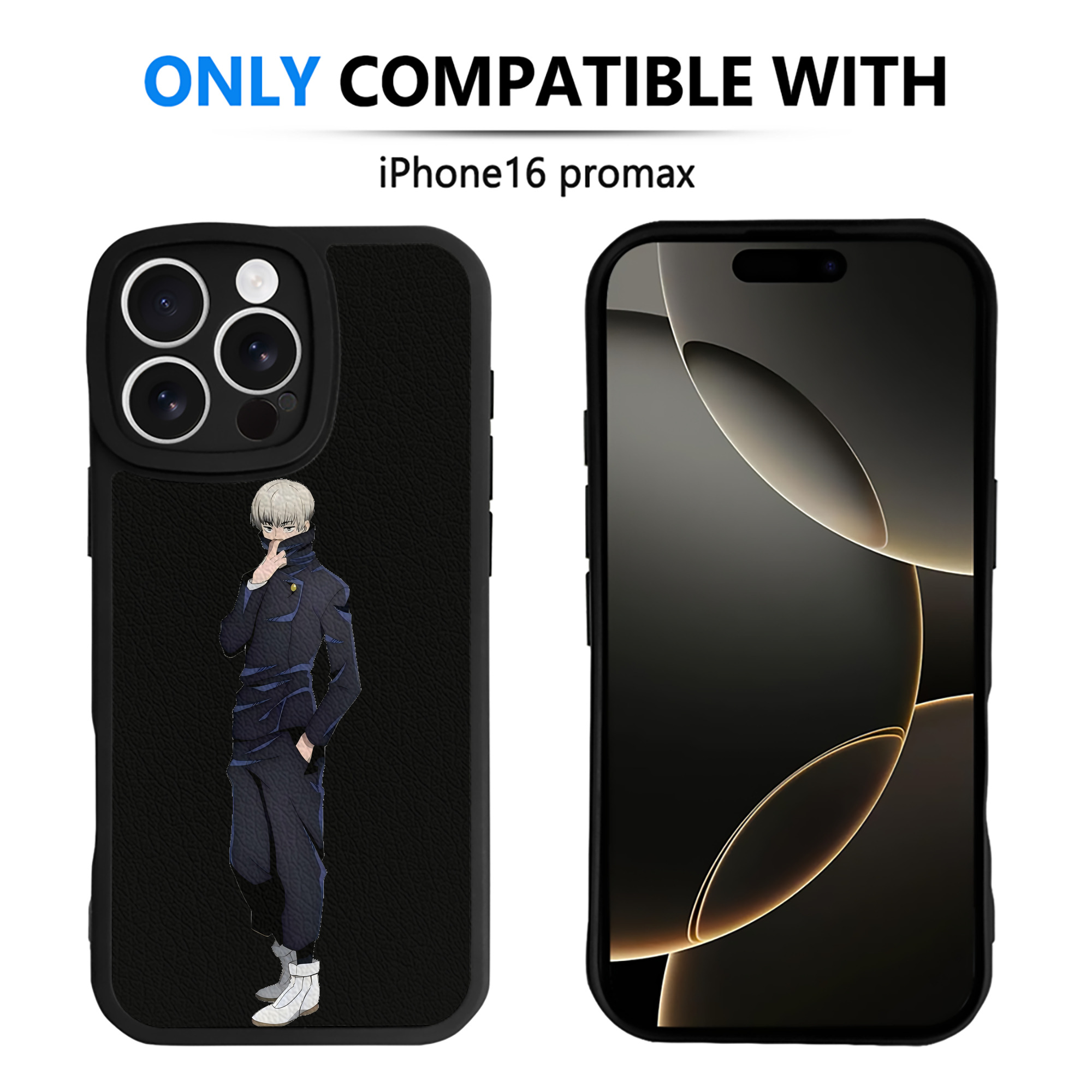 （画像用） 呪術廻戦 Jujutsu Kaisen 【iPhone 16シリーズ対応】シリコンスマホケース（レザー調） 材質：シリコン